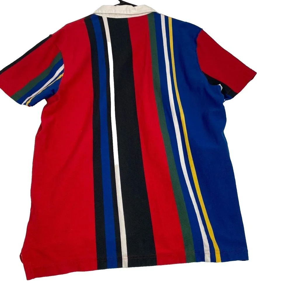 J‎ Crew Men's Rugby Shirt, Size XL with MultiColor Stripes, Short Sleeve